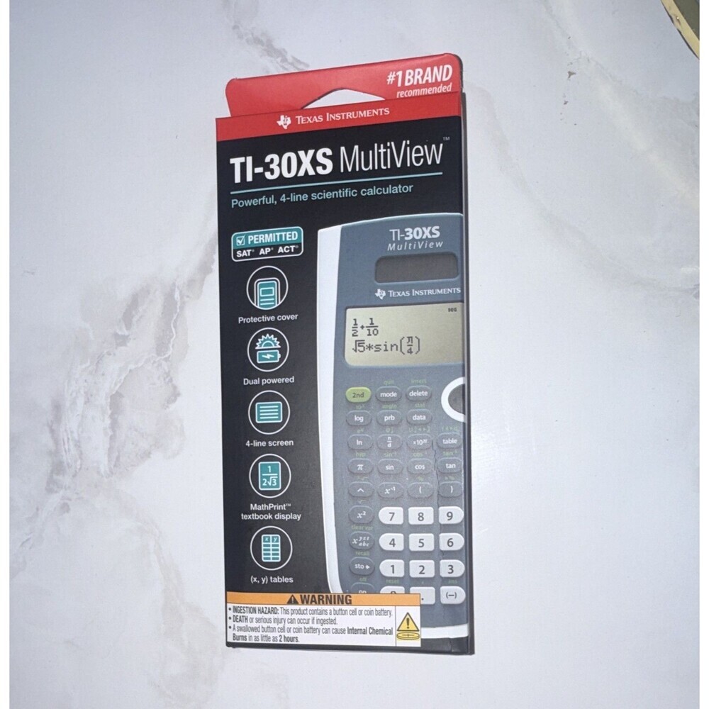 Texas Instruments TI-30XS MultiView Scientific Calculator LCD Solar/Battery